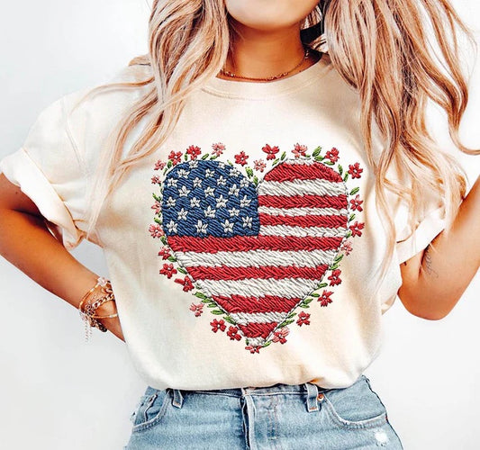 American Flag Heart