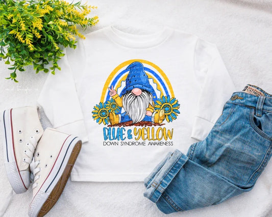 "Blue and Yellow, Down Syndrome Awareness"